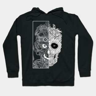 Mechanic floral skull Hoodie